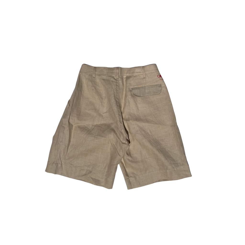 Pantalone Corto in lino beige