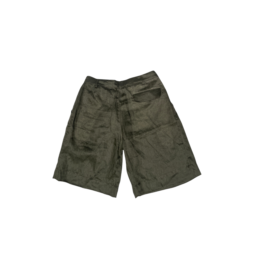 Pantalone Corto in lino verde