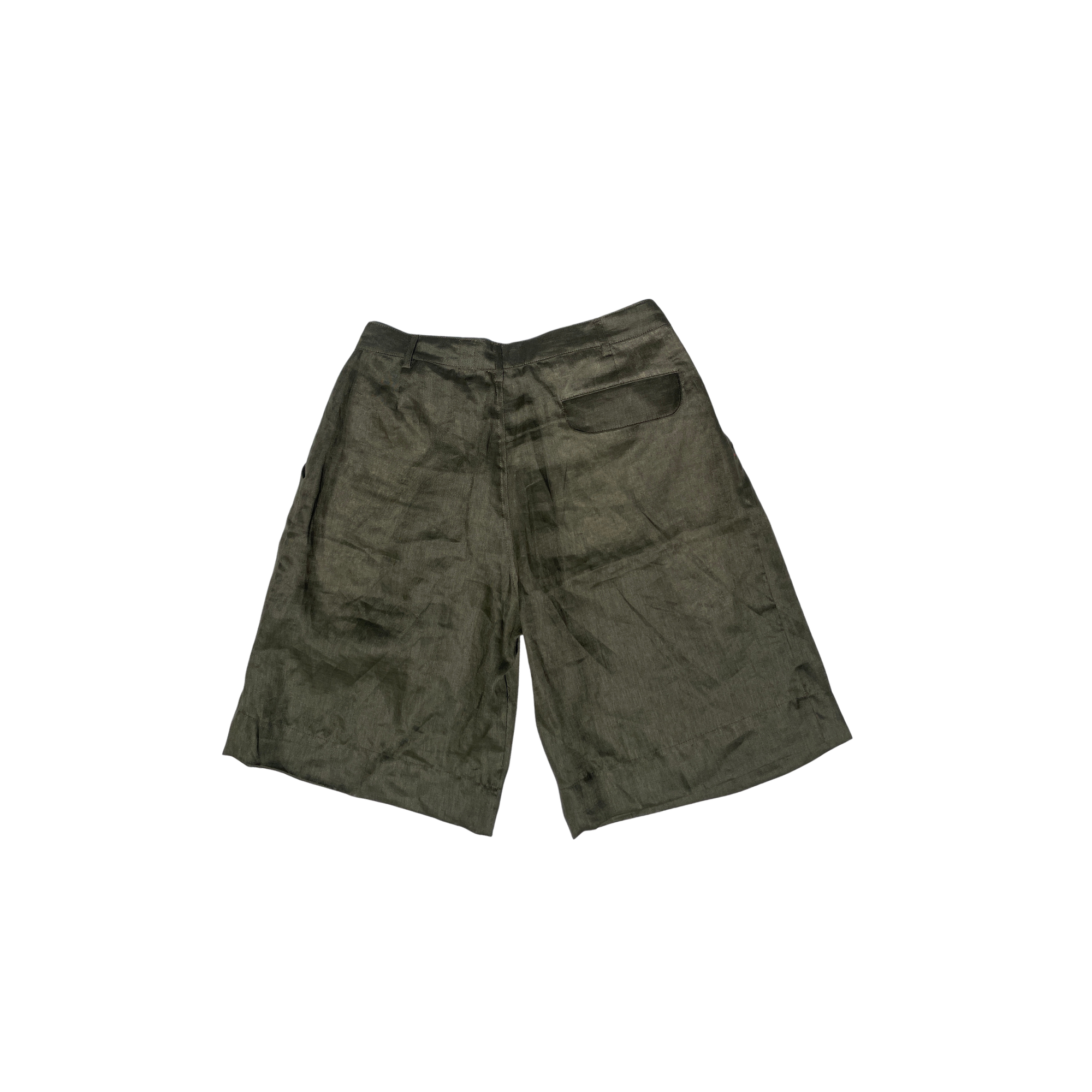Pantalone Corto in lino verde