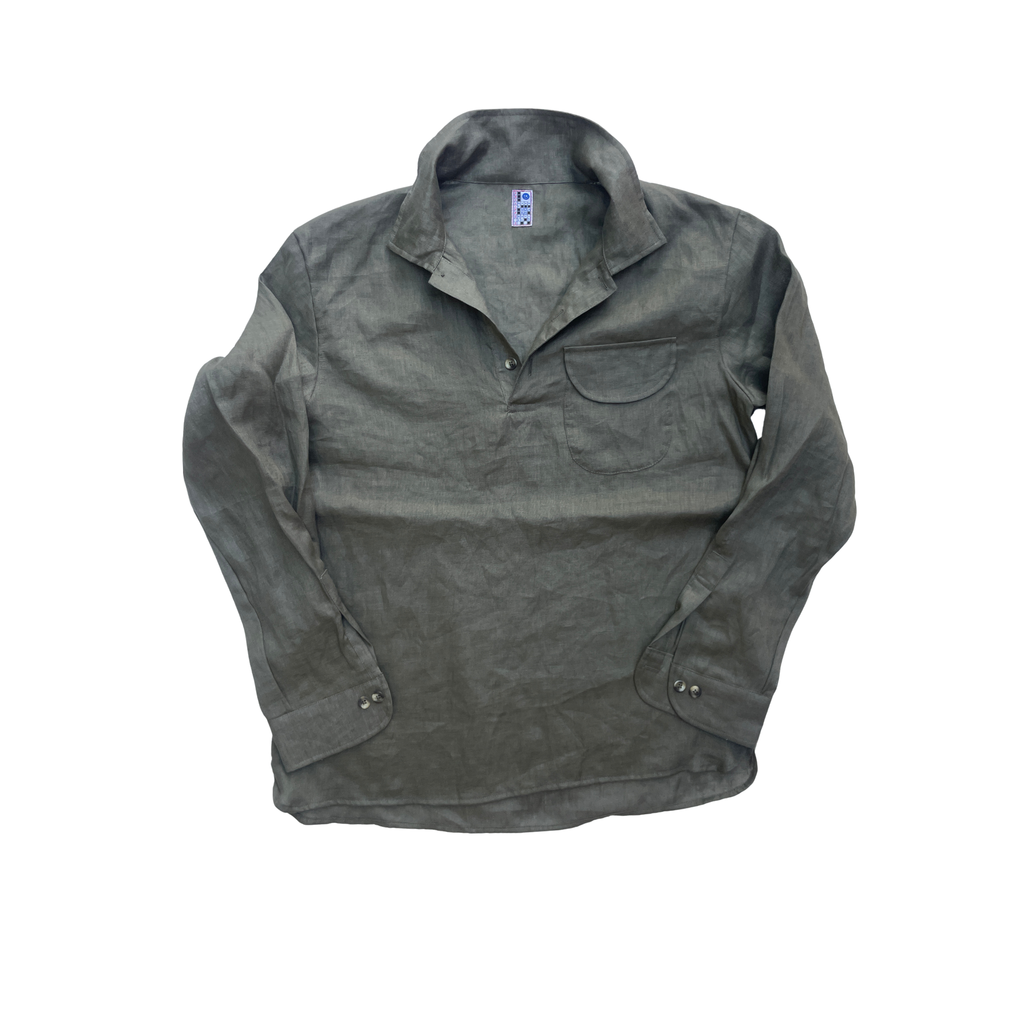 Camicia verde in lino