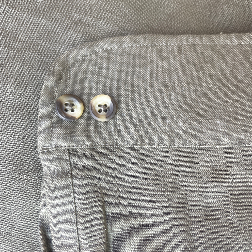 Camicia verde in lino