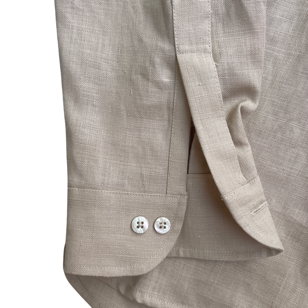 Camicia beige in lino