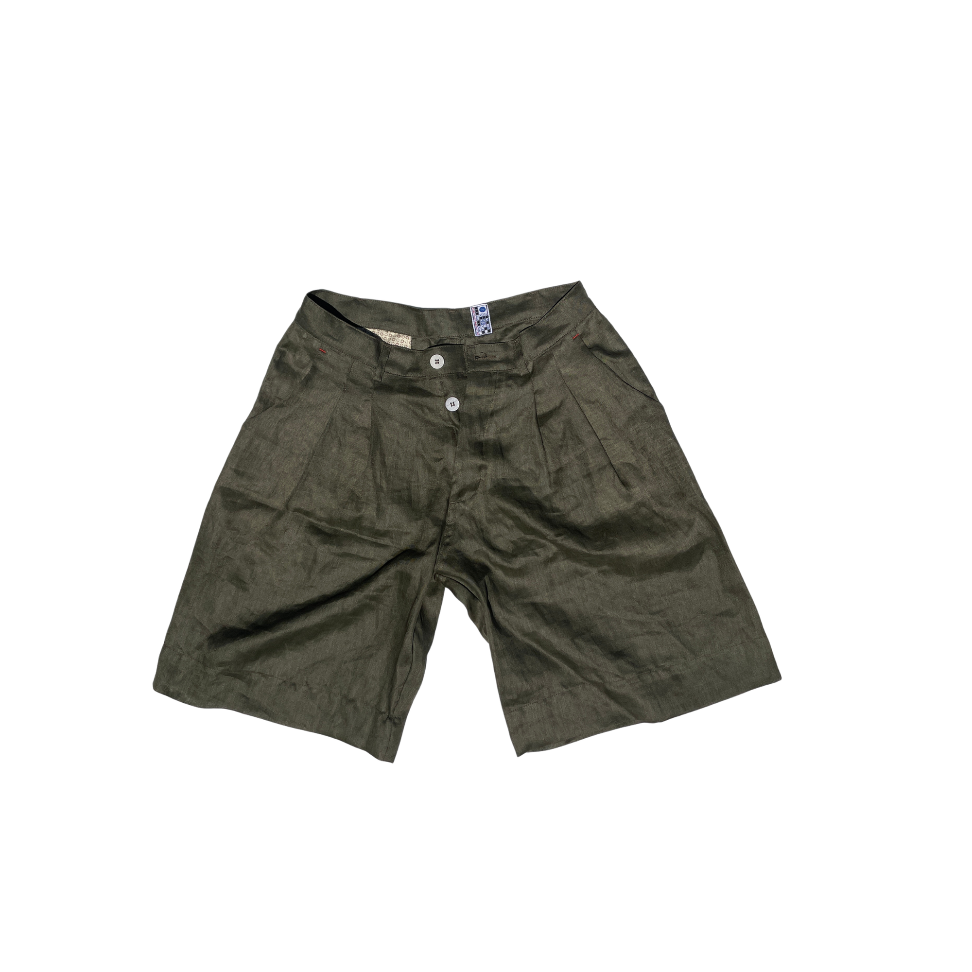 Pantalone Corto in lino verde