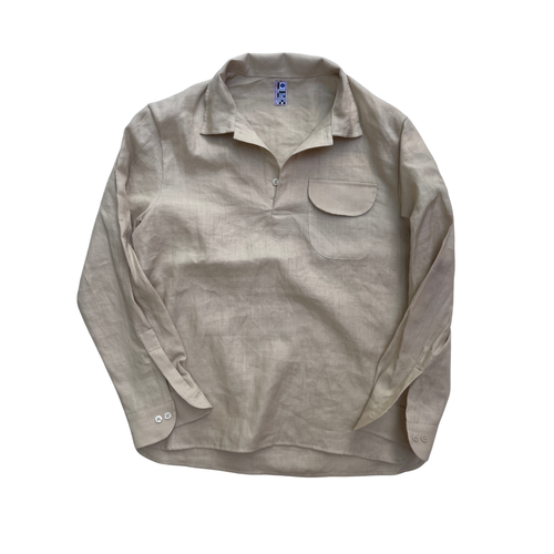 Camicia beige in lino