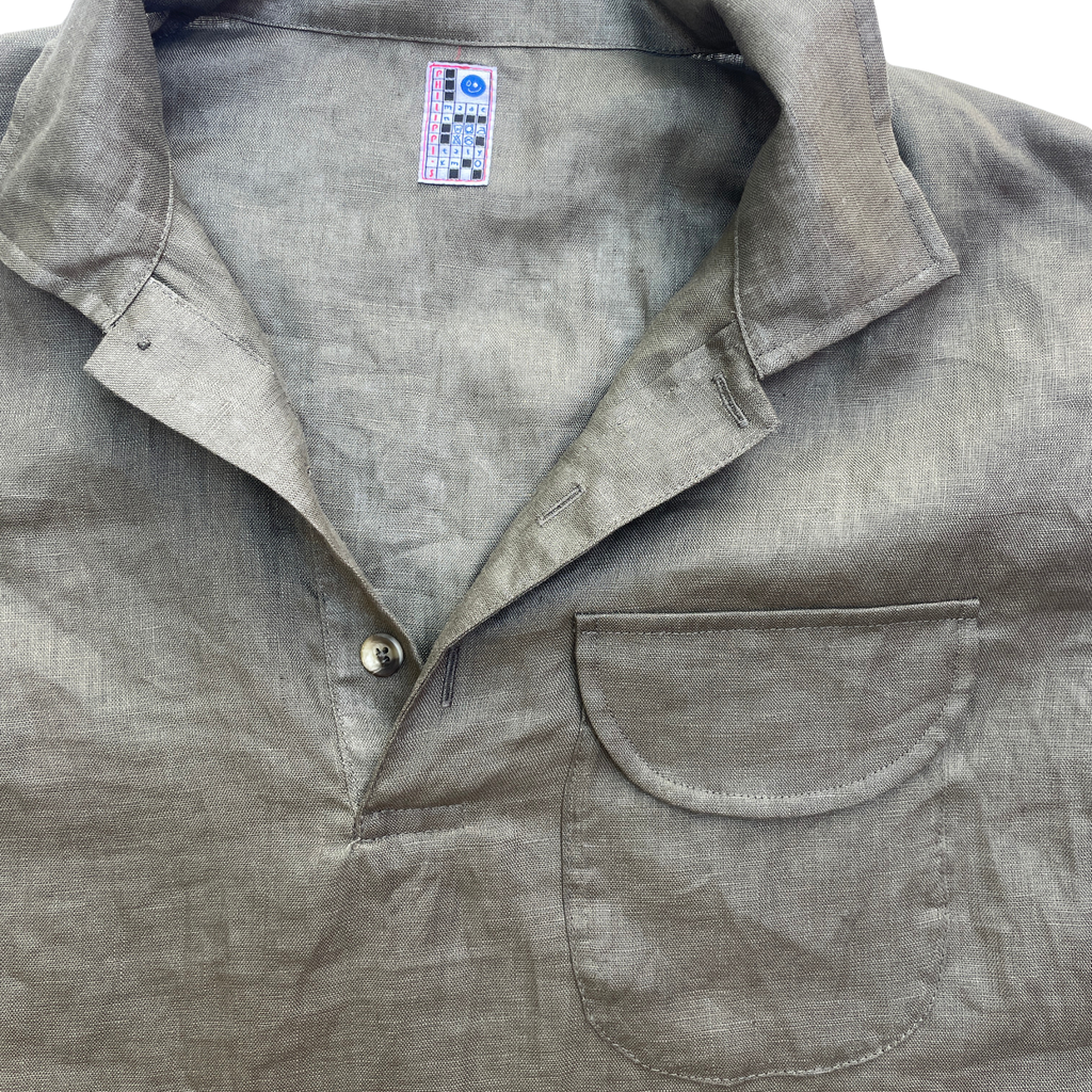 Camicia verde in lino