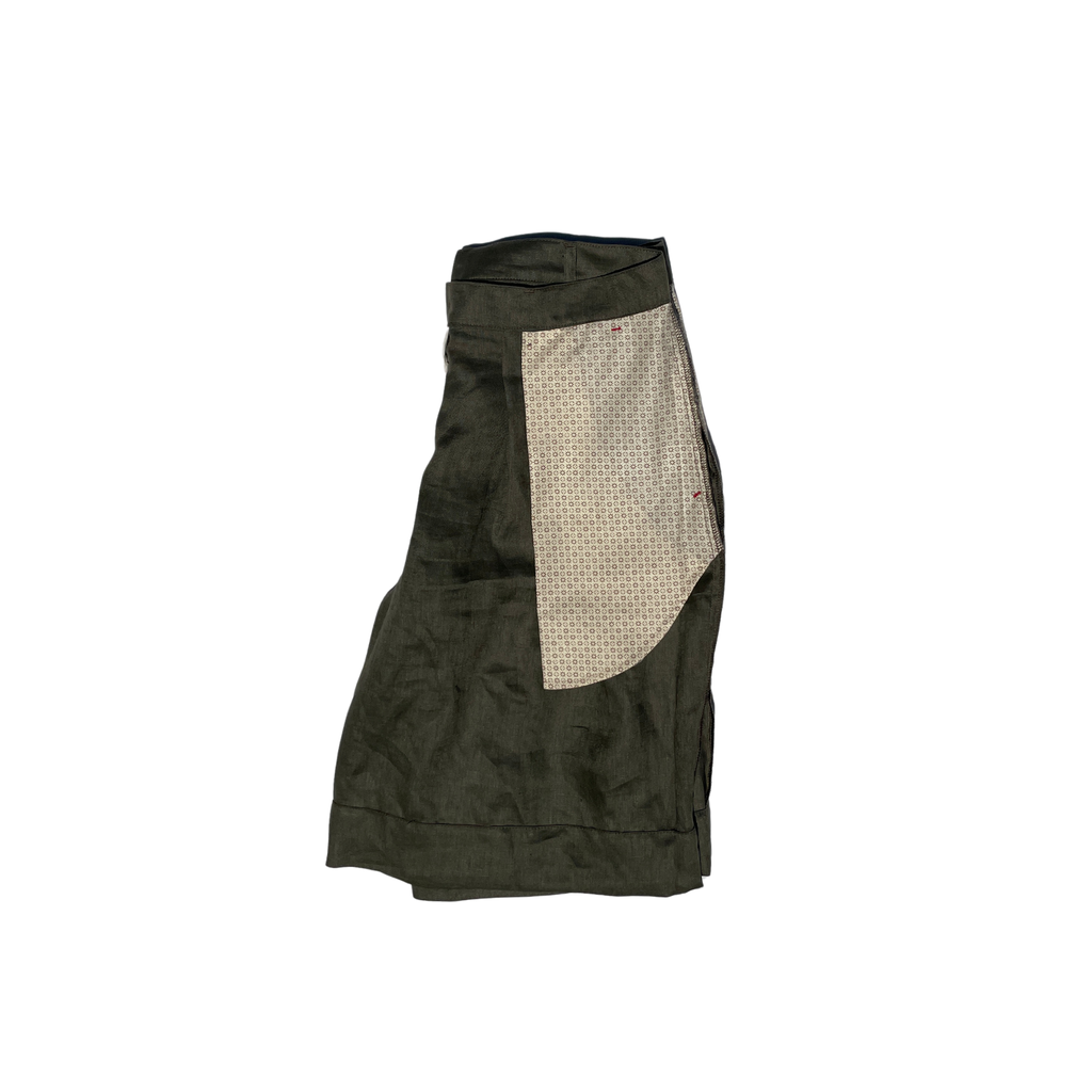 Pantalone Corto in lino verde