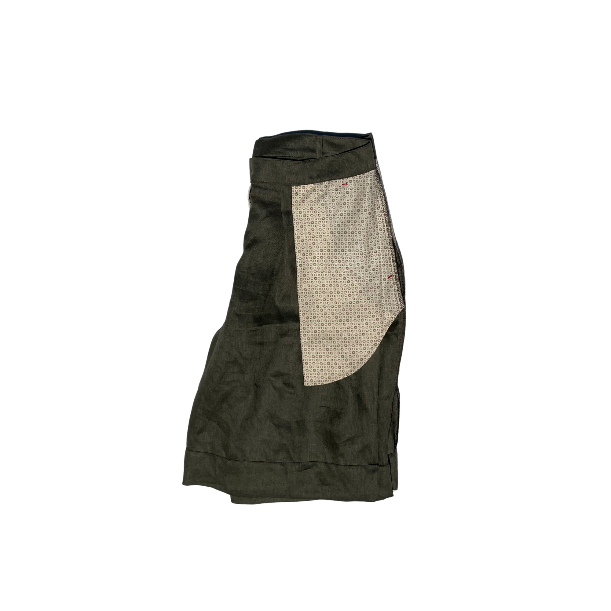 Pantalone Corto in lino verde