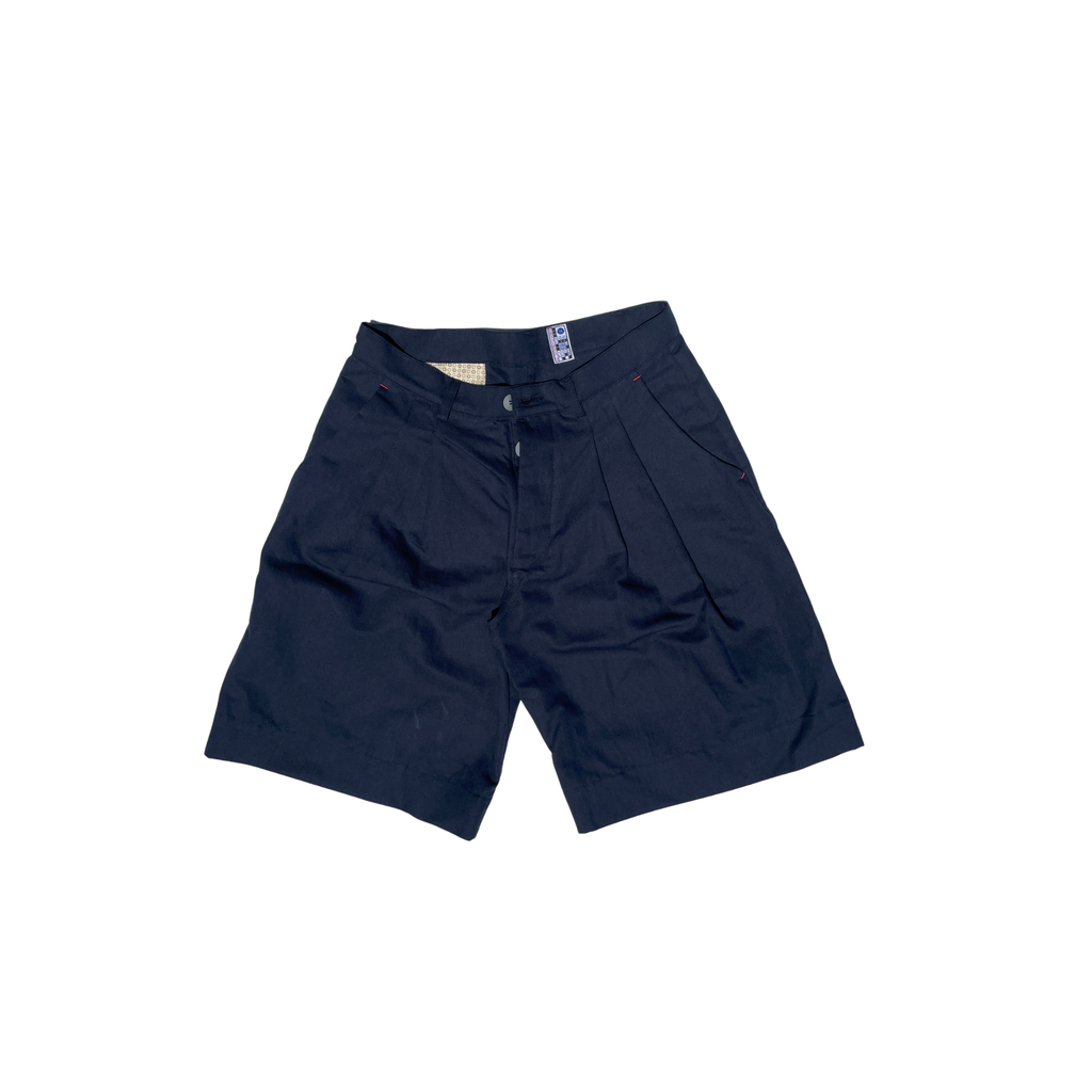 Pantalone Corto in lino blu